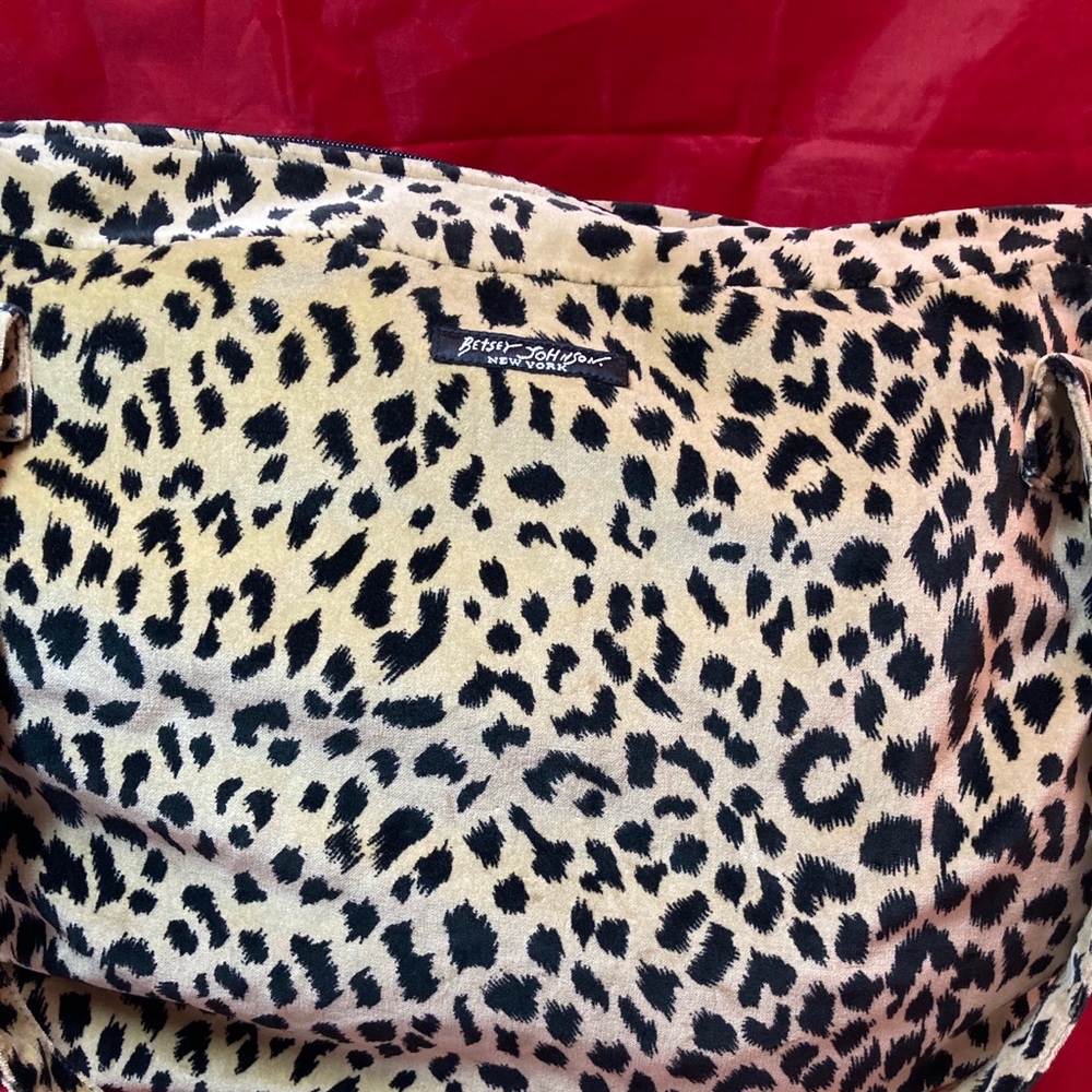 Vintage Betsey Johnson Animal Print Fabric Totebag
